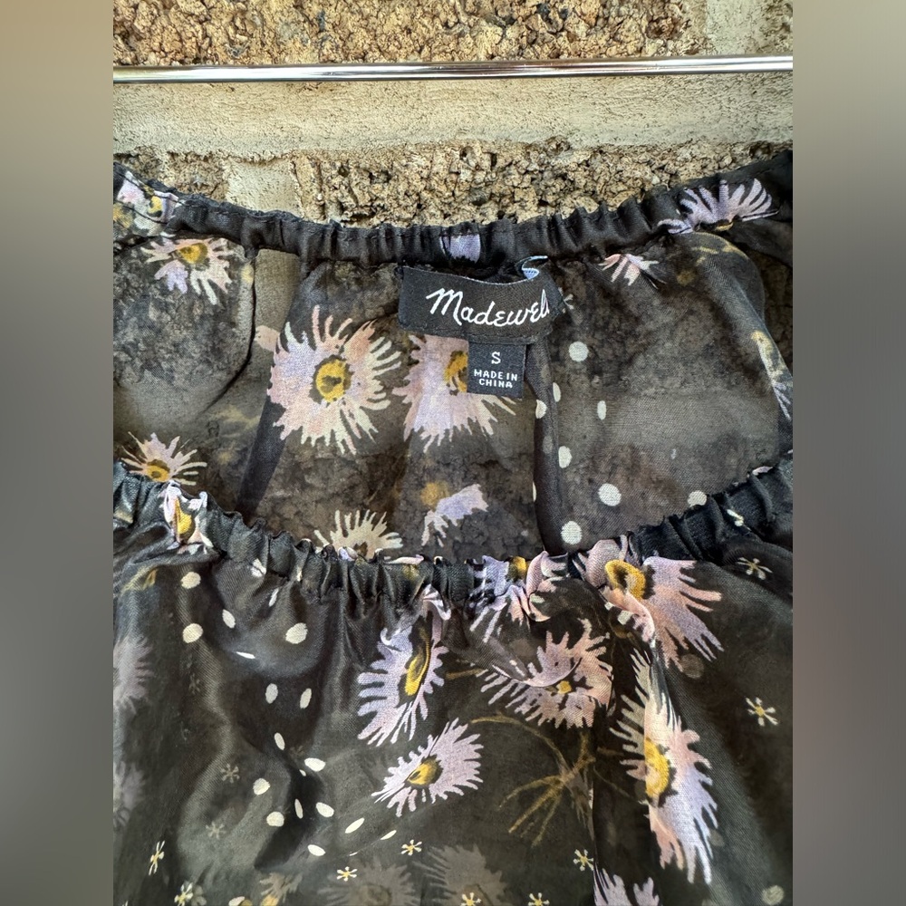 Madewell Floral Organza Dress Overlay - Picture 2 of 4